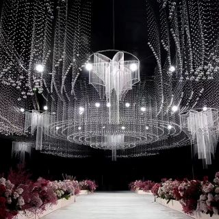 大型婚庆水晶吊灯定制   