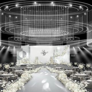 大型婚庆水晶吊灯定制   