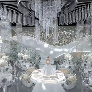 大型婚庆水晶吊灯定制   