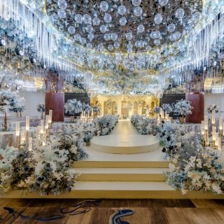 大型婚庆水晶吊灯定制   